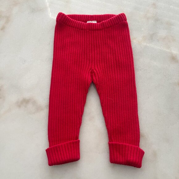Janie and Jack Festive Red Sweater Dress and Pants Size 12-18 Months. - Picture 5 of 7